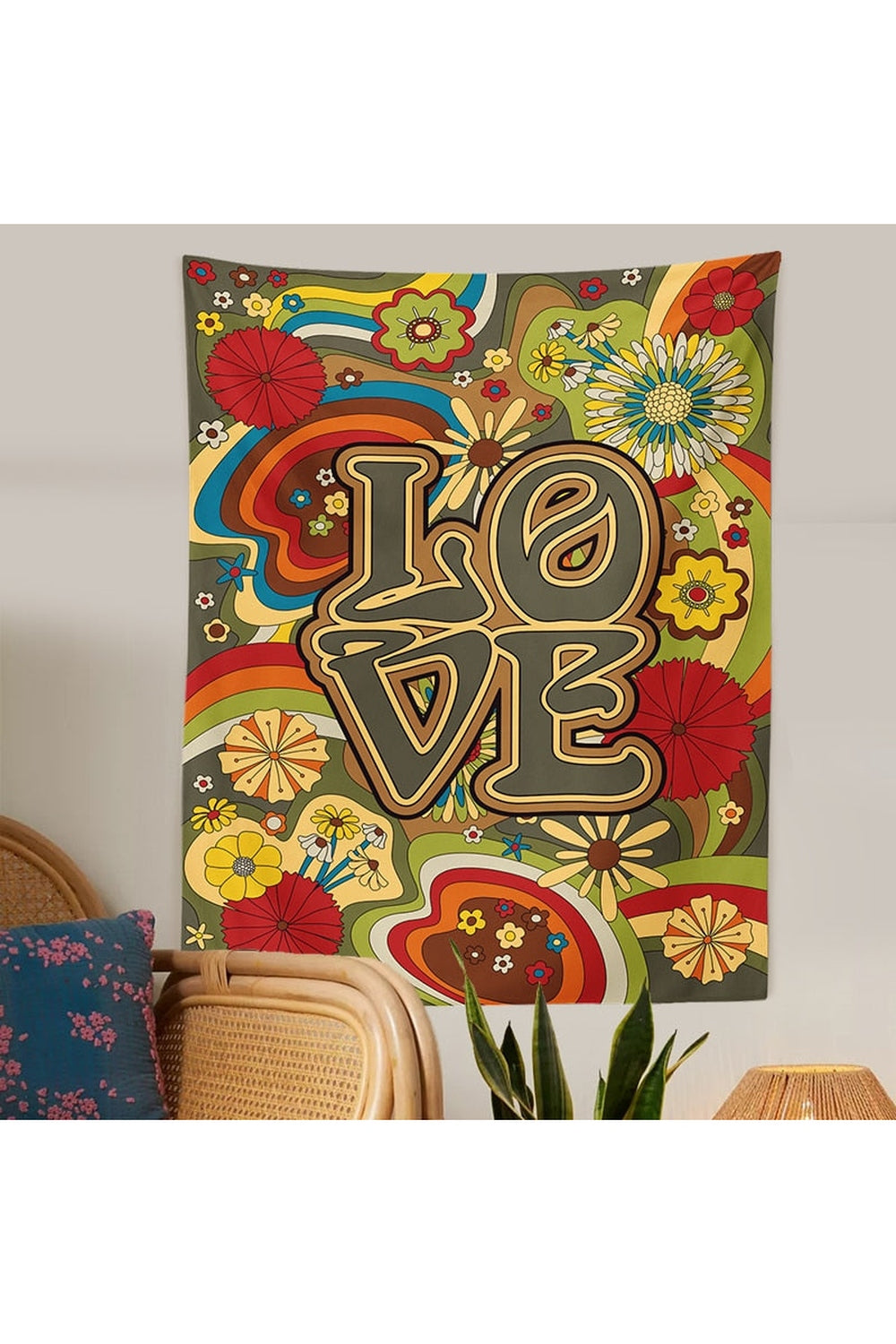 Lisslune | and flower art tapestry
