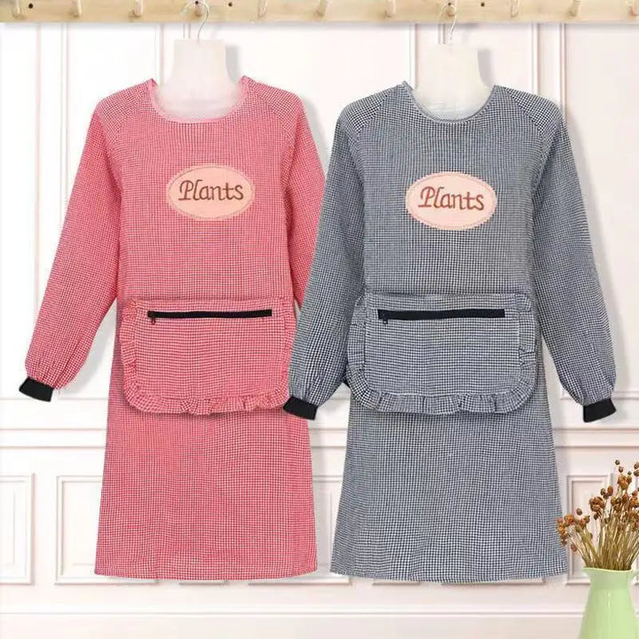 Lisslune | Cute Long Sleeve Waterproof Kitchen Apron