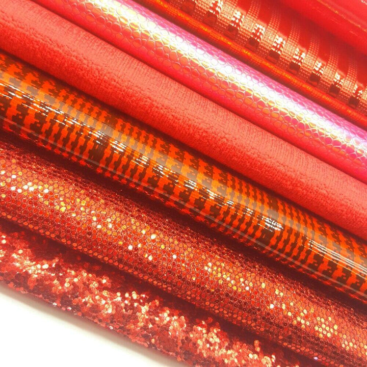 Lisslune | Ruby Radiance Synthetic Leather Creation Set - Premium Quality for Stylish Creations
