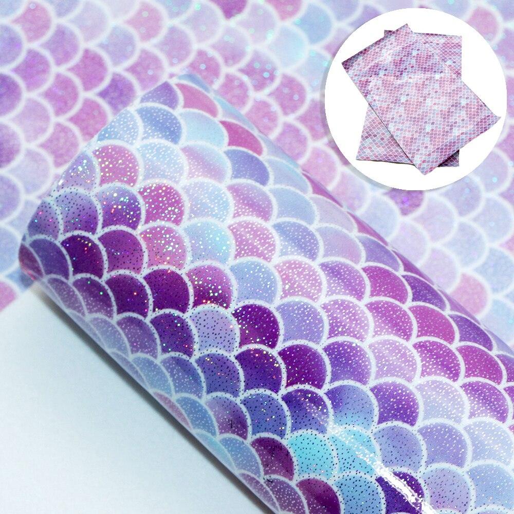Lisslune | Enchanting Mermaid Shub Laser Engraved Synthetic Leather Craft Sheet for Creative Projects