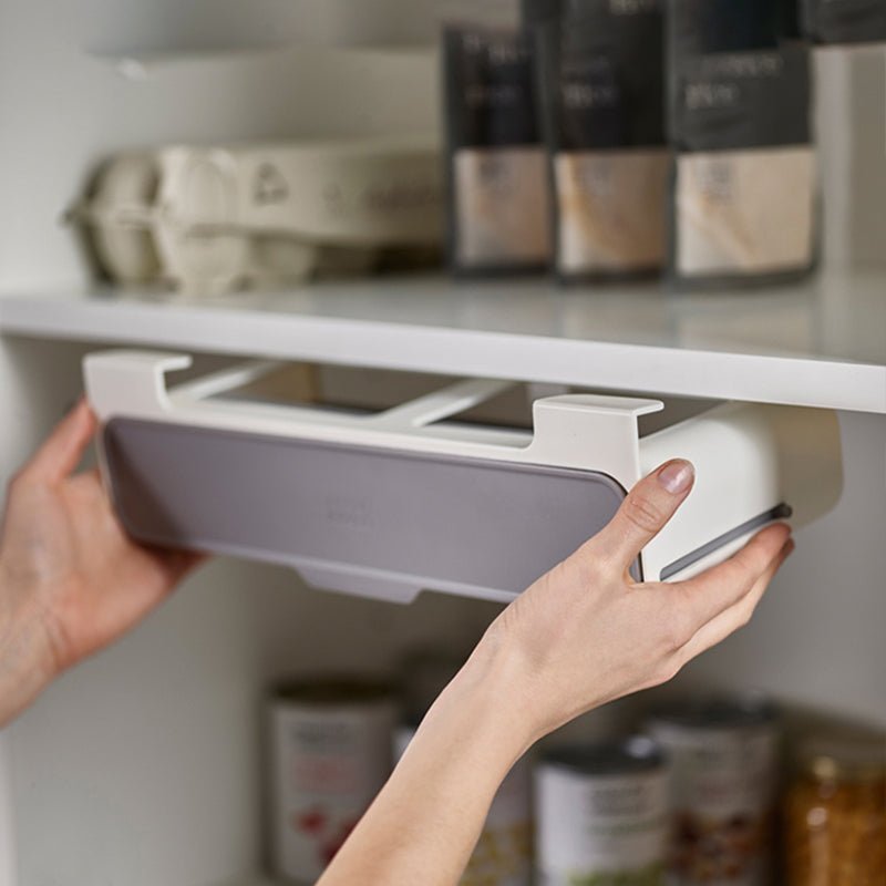 Lisslune | Extendable hanging wall spice rack for kitchen cabinet (no drilling)