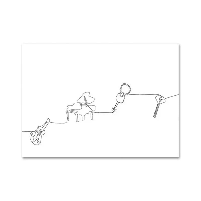 Lisslune | Line Canvas Poster