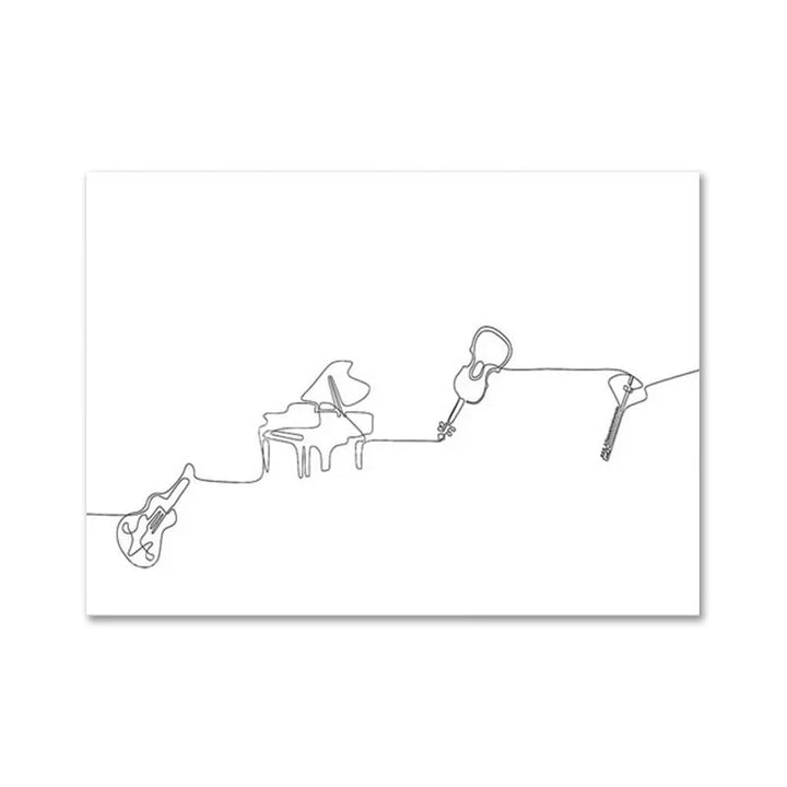 Lisslune | Line Canvas Poster