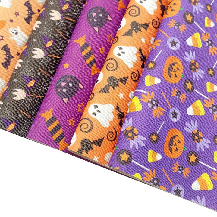 Lisslune | Halloween Themed PU Leather Craft Sheets - Essential for Spooky DIY Projects 🎃