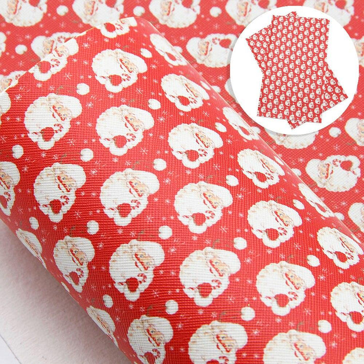 Lisslune | Crimson Holiday Synthetic Leather Craft Set - DIY Festive Fabric Set