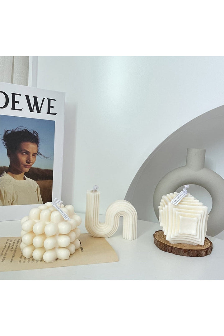 Lisslune | geometric wax candle