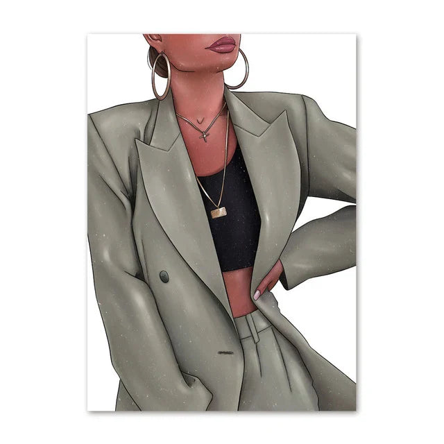 Lisslune | Girl Canvas Poster