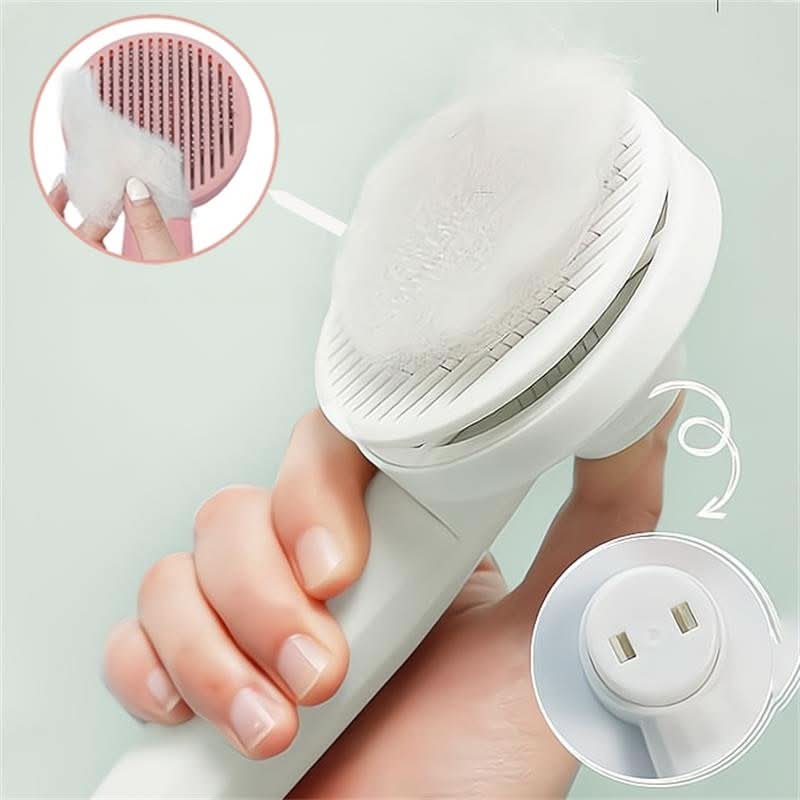 Lisslune | SELFCLEAN BRUSH – Self-cleaning cat brush for less hair loss & clean coat