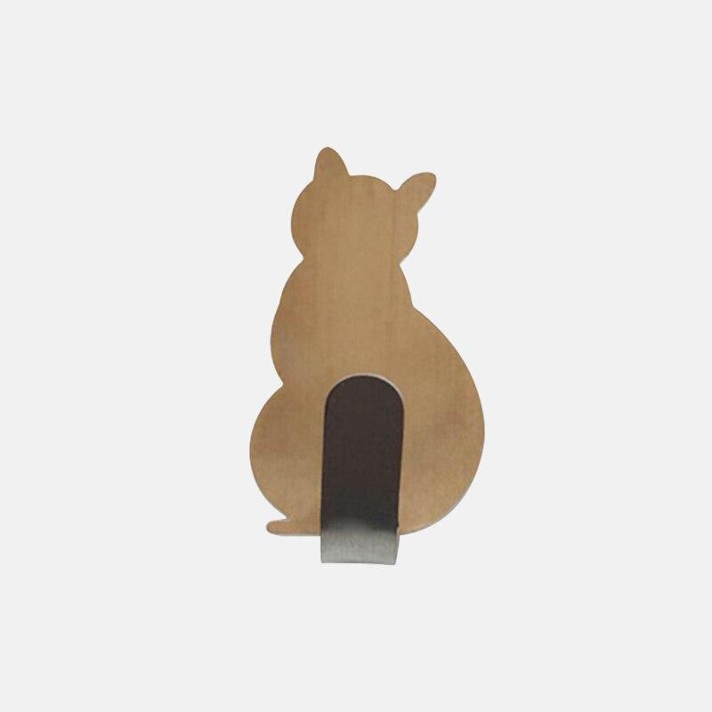 Lisslune | 2 self-adhesive cat wall hooks made of stainless steel