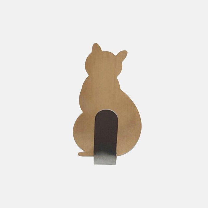 Lisslune | 2 self-adhesive cat wall hooks made of stainless steel