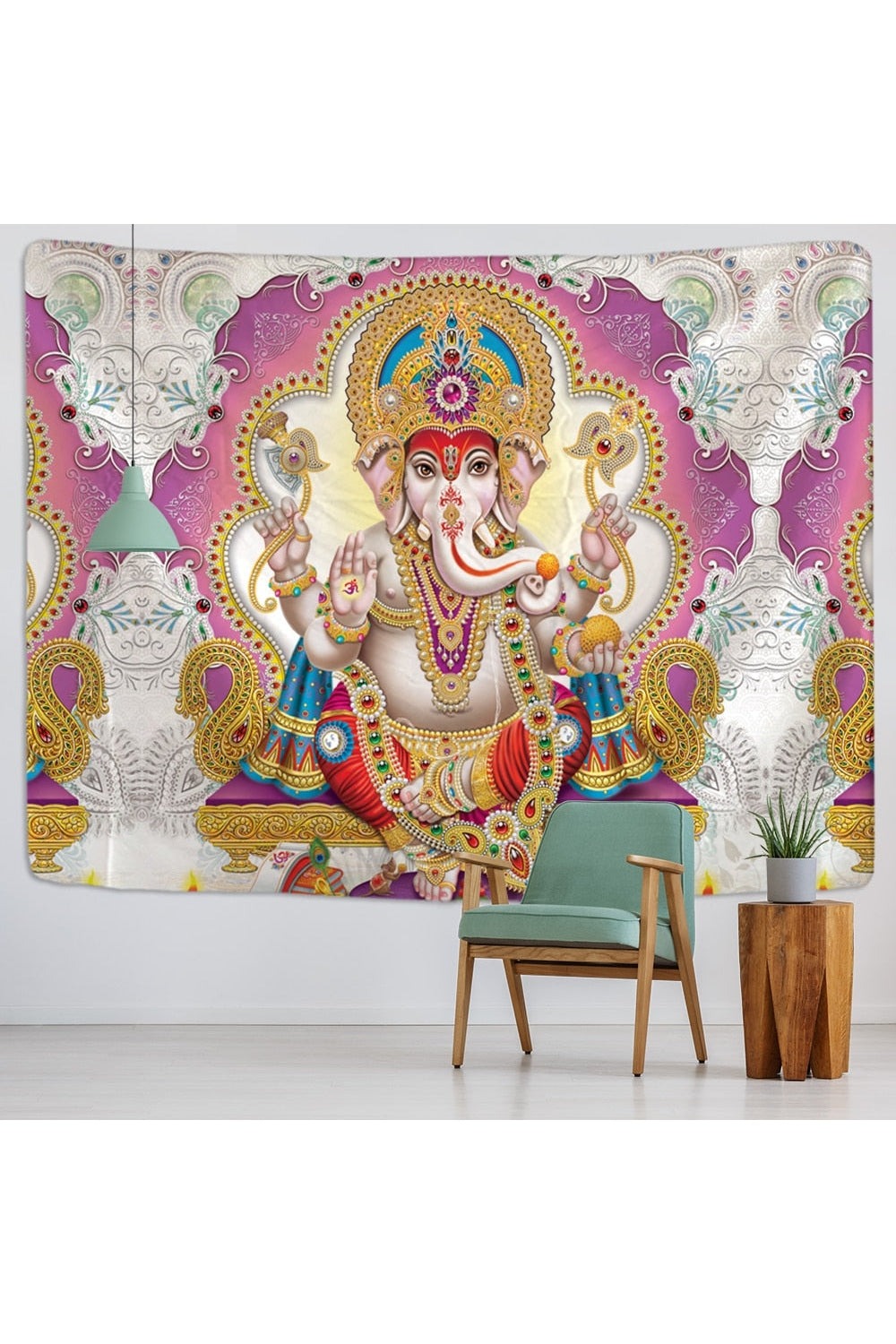 Lisslune | Ganesha Mandala Wall Tapestry