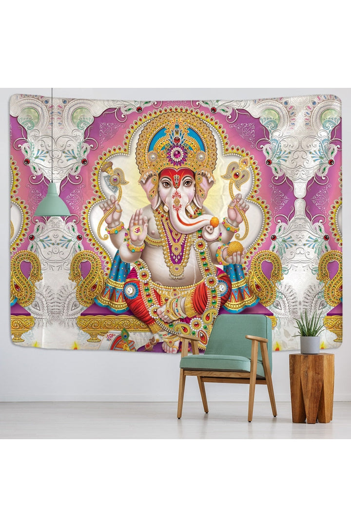 Lisslune | Ganesha Mandala Wall Tapestry