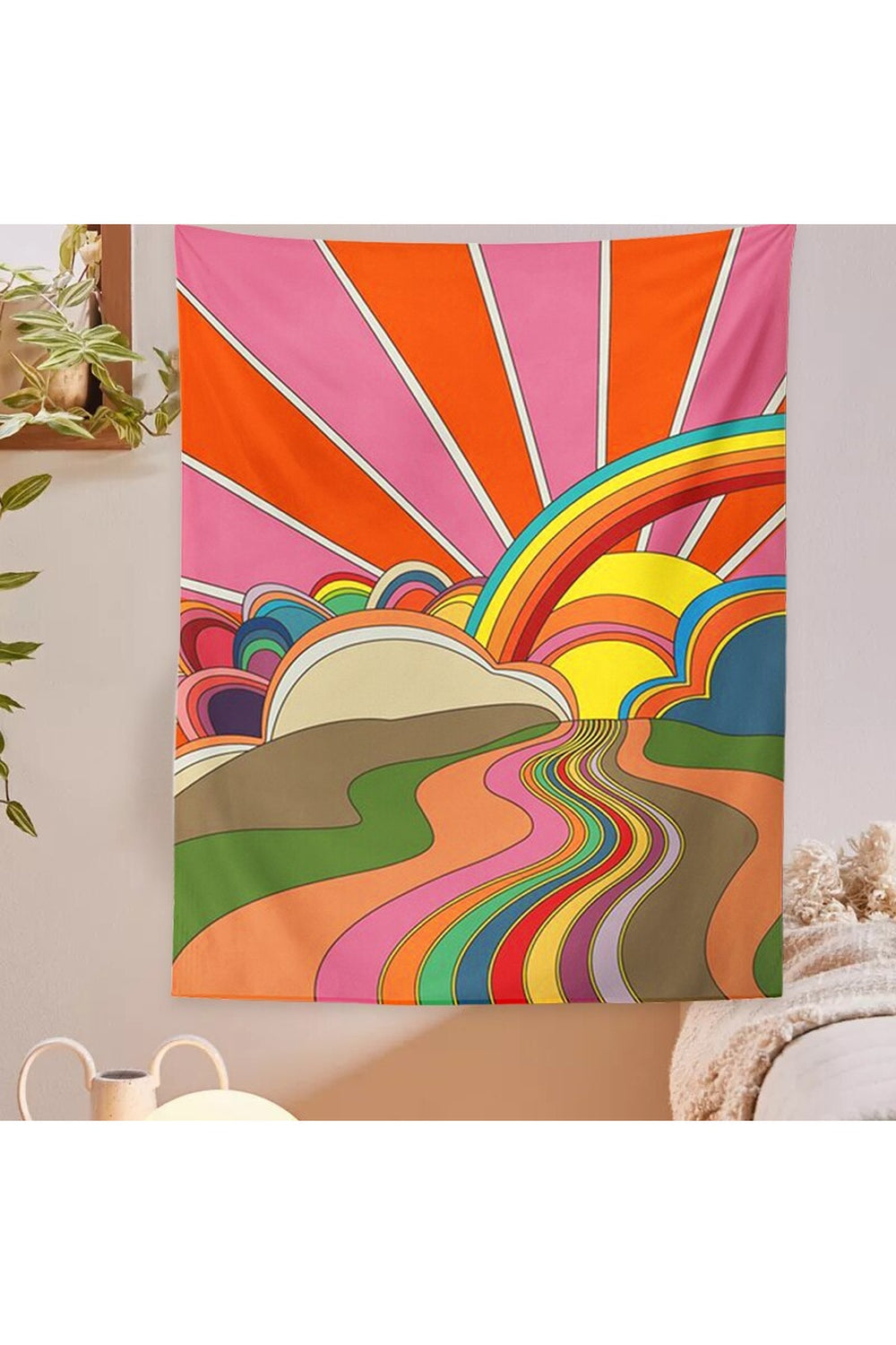 Lisslune | 70s Rainbow Wall Tapestry
