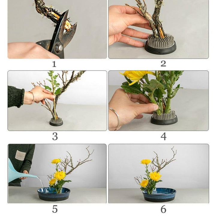 Lisslune | Ikebana Elegance: Exquisite Japanese Kenzan Flower Arrangement Toolset