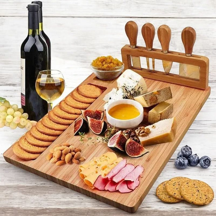 Lisslune | CheeseLux – Premium Bamboo Cheese Board Set