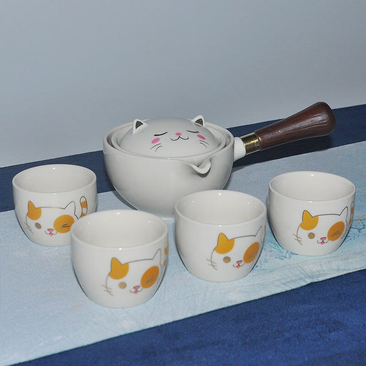 Lisslune | Self-Rotating Cute Cat Kung Fu Tea Set