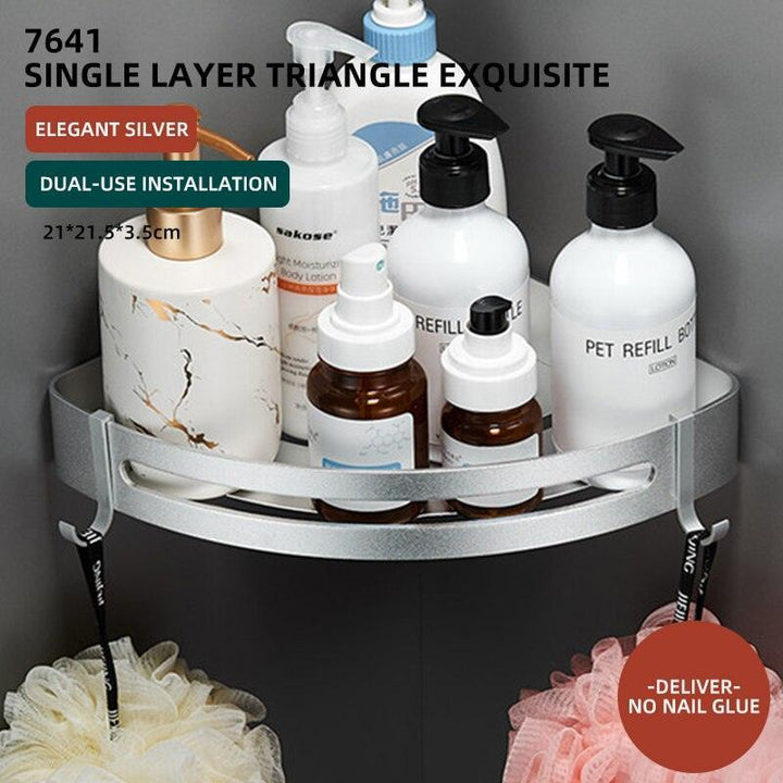 Lisslune | Stylish Wall-Mounted Bathroom Organizer in Premium Space Aluminum: A Luxury Storage Solution