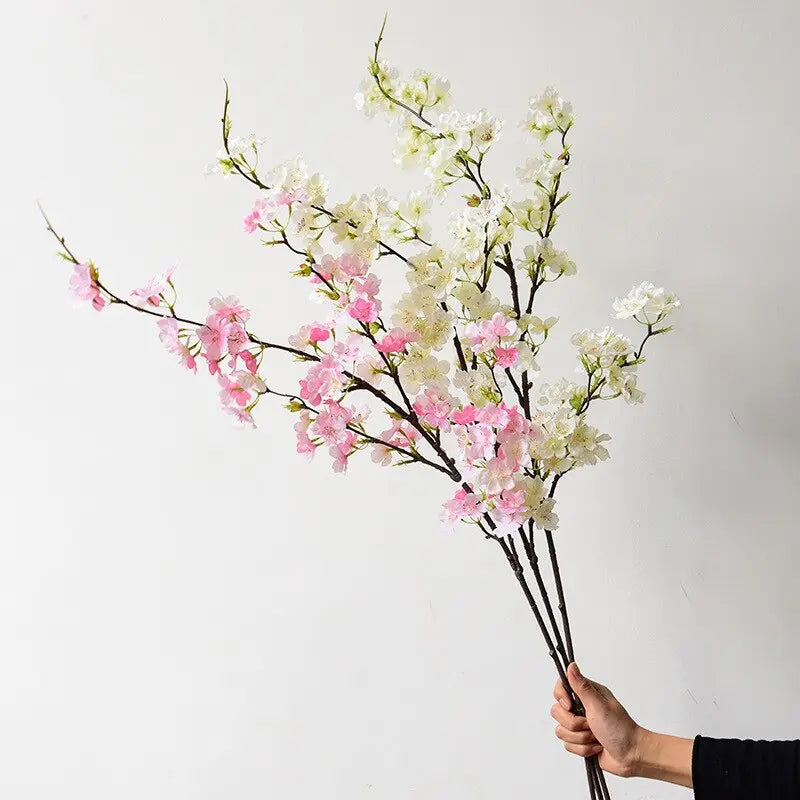 Lisslune | Artificial Cherry Blossom Branch - 109 cm Silk Flowers
