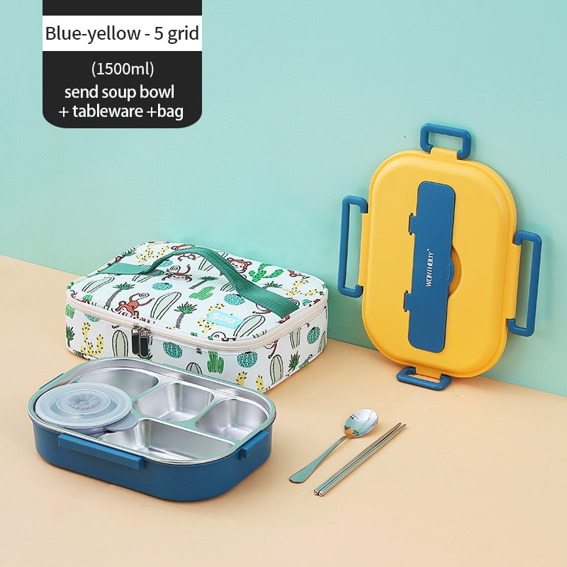 Lisslune | Stainless Steel Multi Compartment Kids Lunch Box