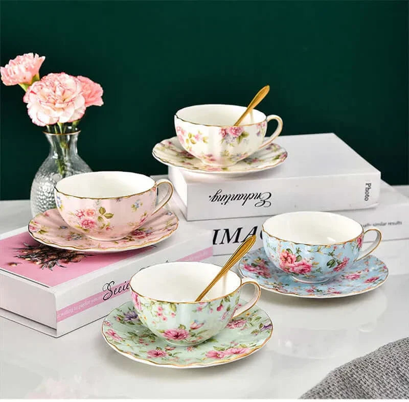 Lisslune | Elegant Bone China Porcelain Coffee Cup - Luxurious and Unique Design
