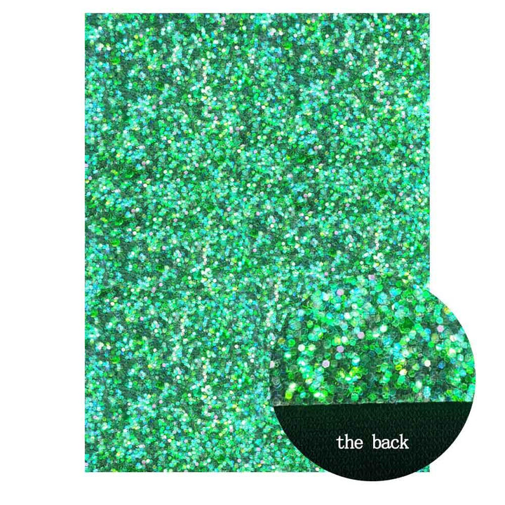 Lisslune | Lustrous Green Glitter Snake Skin Synthetic Leather Bow Craft Kit