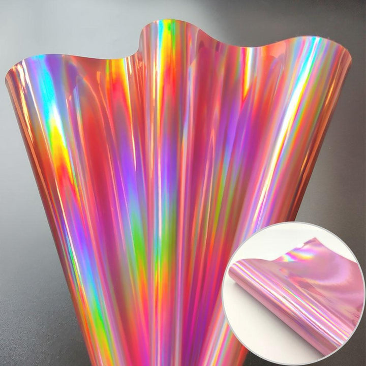 Lisslune | Iridescent Holographic Faux PU Leather Sheets for Creative DIY Projects