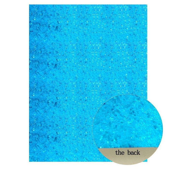 Lisslune | Shiny Ocean Blue Glitter Fabric: Unleash your creative glamour