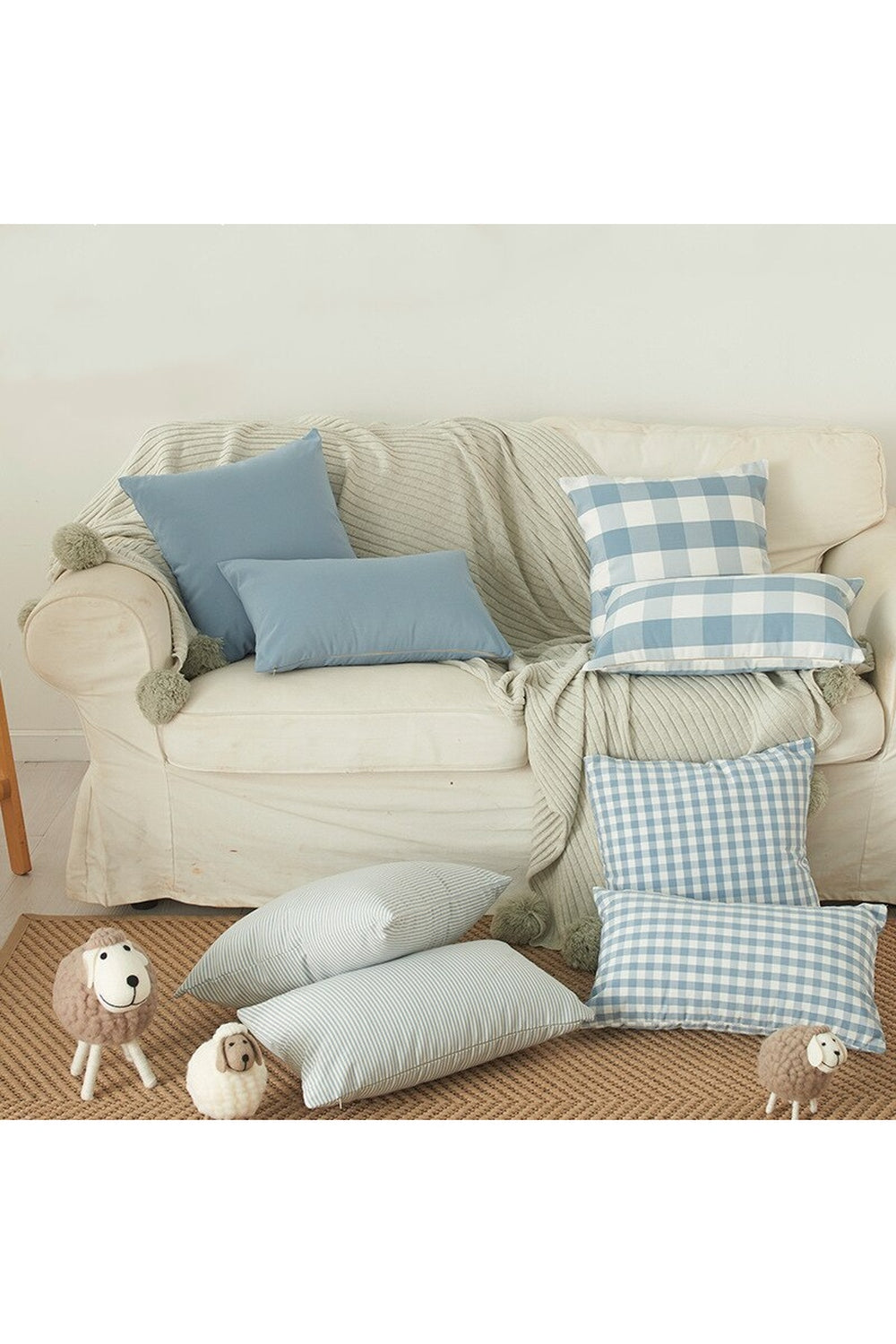 Lisslune | Country house plaid cushion covers