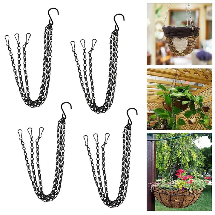 Lisslune | Stable Plant Hangers with Chains – Robust Suspension for Flower Pots and Garden Plants