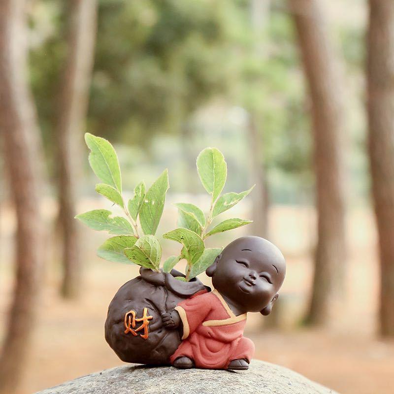Lisslune | Zen Harmony Ceramic Buddha Monk Tea Companion for Mindful Brewing