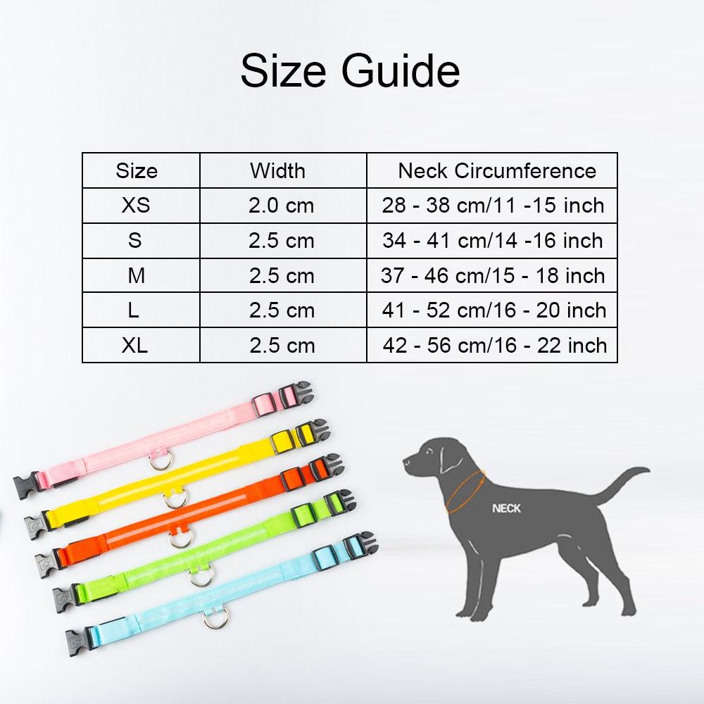 Lisslune | Light & Protect: Rechargeable Waterproof LED Dog Collar for Enhanced Nighttime Safety