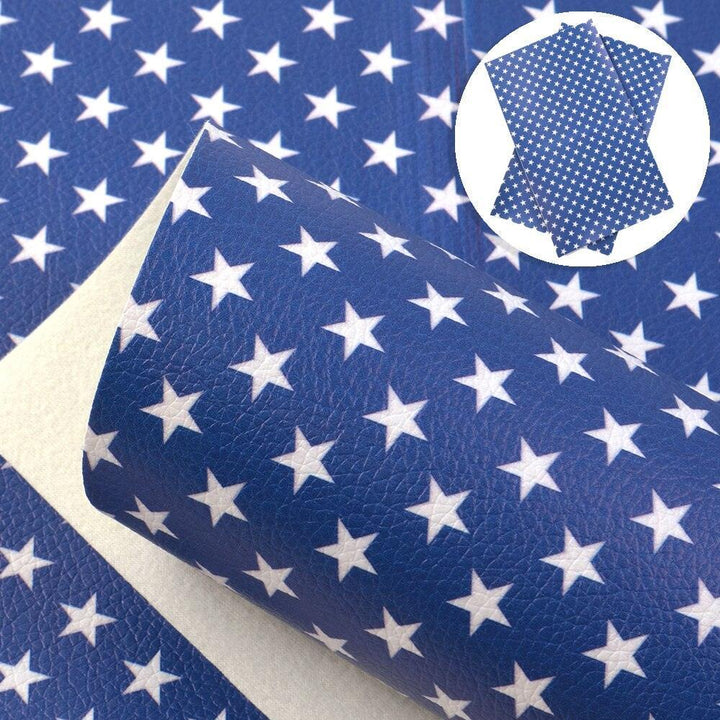 Lisslune | Patriotic Synthetic Leather Craft Material - 20*33cm