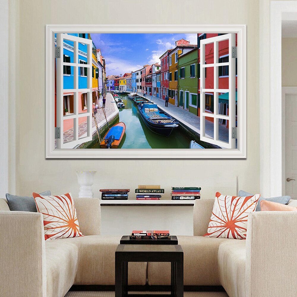 Lisslune | 3D Street Scene Self-Adhesive European Wallpaper