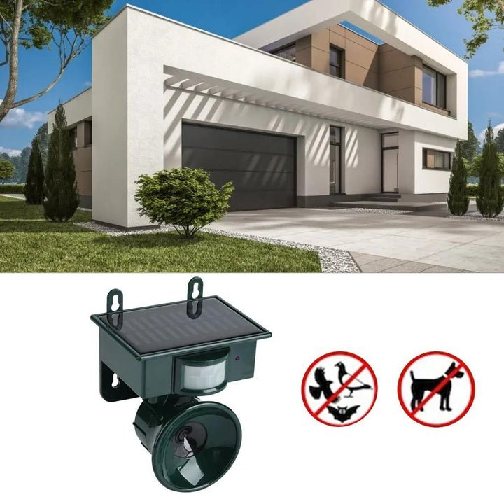 Lisslune | TerraGuard – Weatherproof Solar Bird Repeller with PIR Motion Sensor & Natural Sound Deterrent