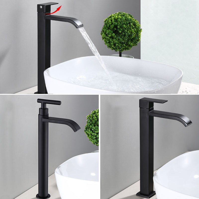 Lisslune | Matte black cold water single faucets for sink installation