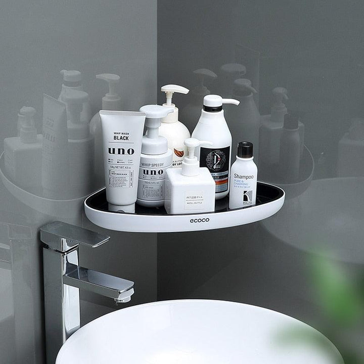 Lisslune | Chic Geometric Triangular Bathroom Wall Organizer: Luxury Storage Solution
