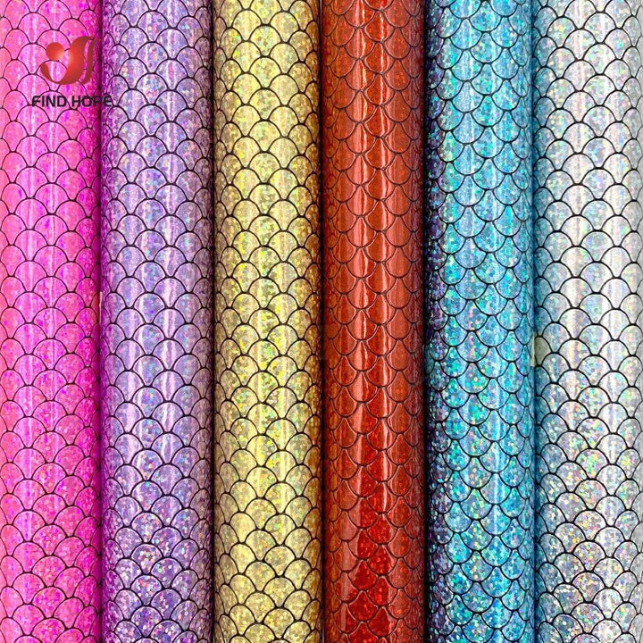 Lisslune | Holographic Mermaid Synthetic Leather - Ultimate DIY Essential for Creators