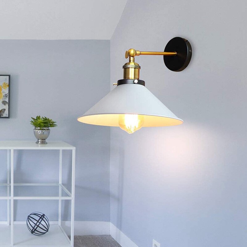 Lisslune | White Industrial Vintage Wall Sconce Light