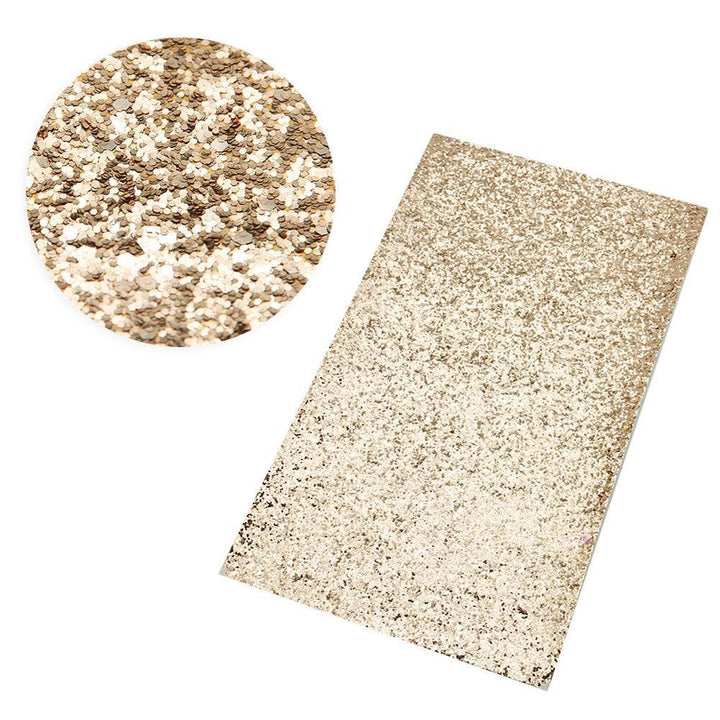 Lisslune | Glamorous Chunky Glitter Synthetic Leather Sheets - Ultimate DIY Craft Material
