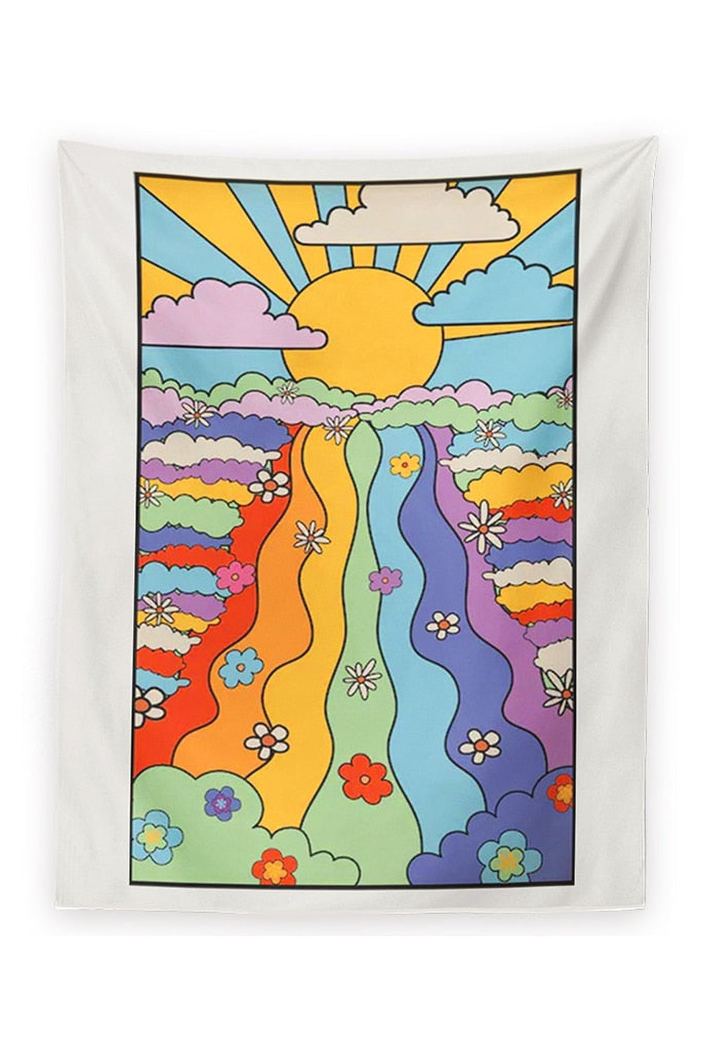 Lisslune | 70s Rainbow Wall Tapestry