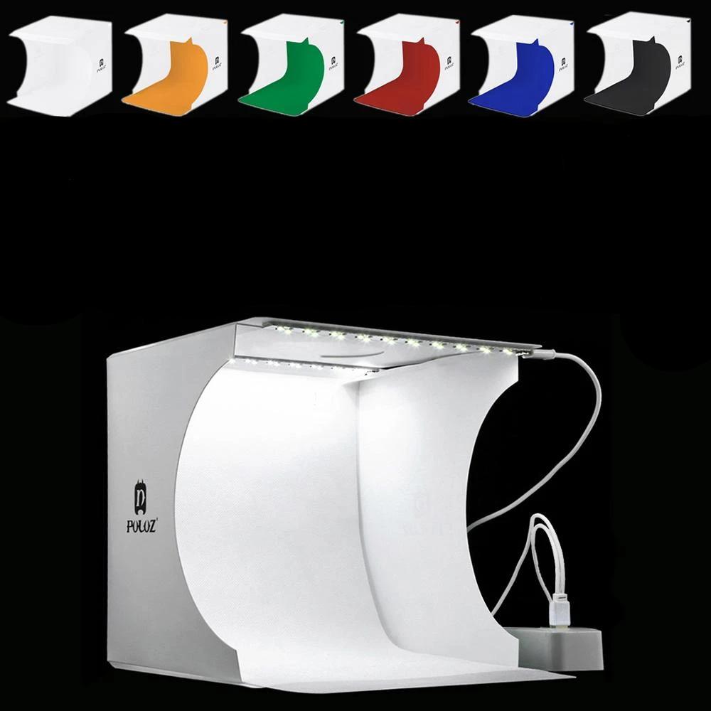 Lisslune | Mini Photo Studio "LumiCube" with LED lighting and 6 backgrounds