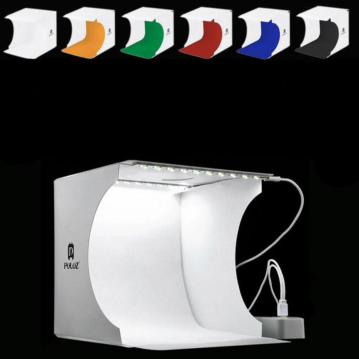 Lisslune | Mini Photo Studio "LumiCube" with LED lighting and 6 backgrounds