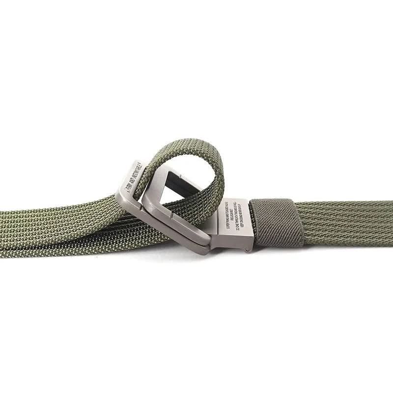 Lisslune | Unisex Canvas Belt – Double Metal Ring Buckle, Adjustable