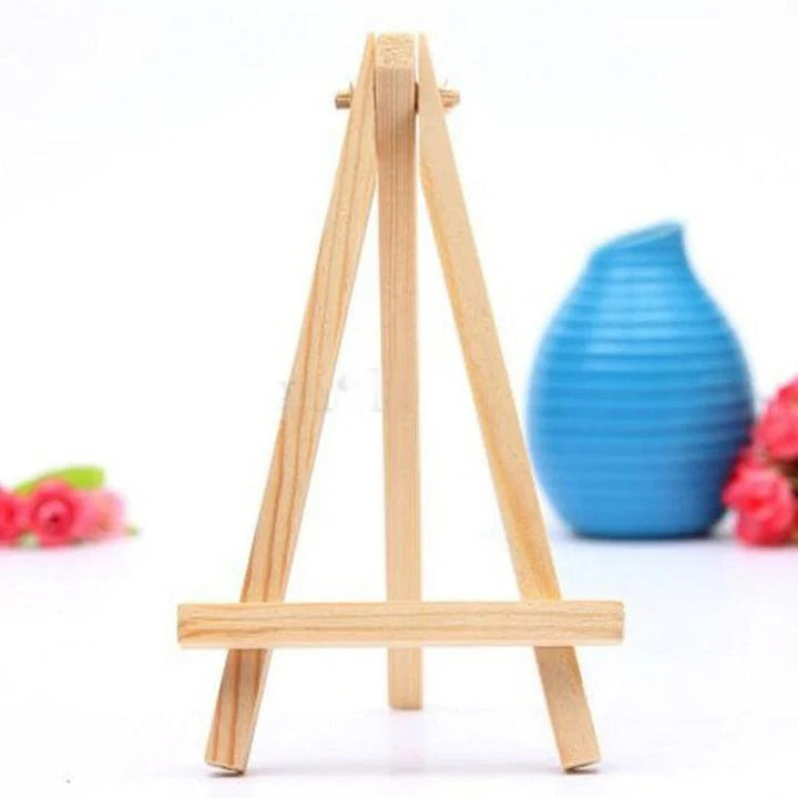 Lisslune | Charming Triangular Mini Wooden Easel for Weddings and Events - 15x8cm Display Holder