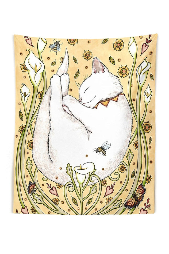 Lisslune | Cat-themed wall tapestry