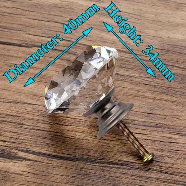 Lisslune | Glamorous Rainbow Crystal Glass Cabinet Knobs for Elegant Home Style
