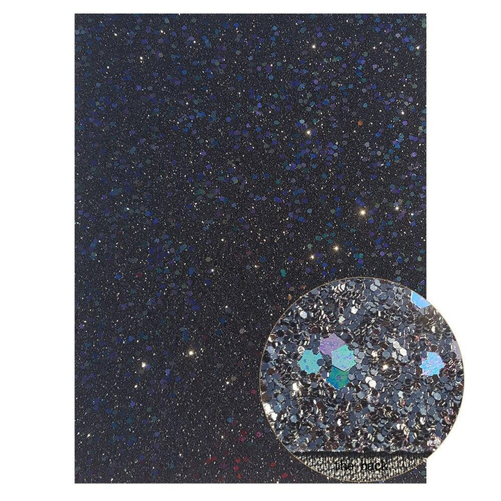 Lisslune | Festive Chunky Glitter Synthetic Leather Bow for Christmas Crafts
