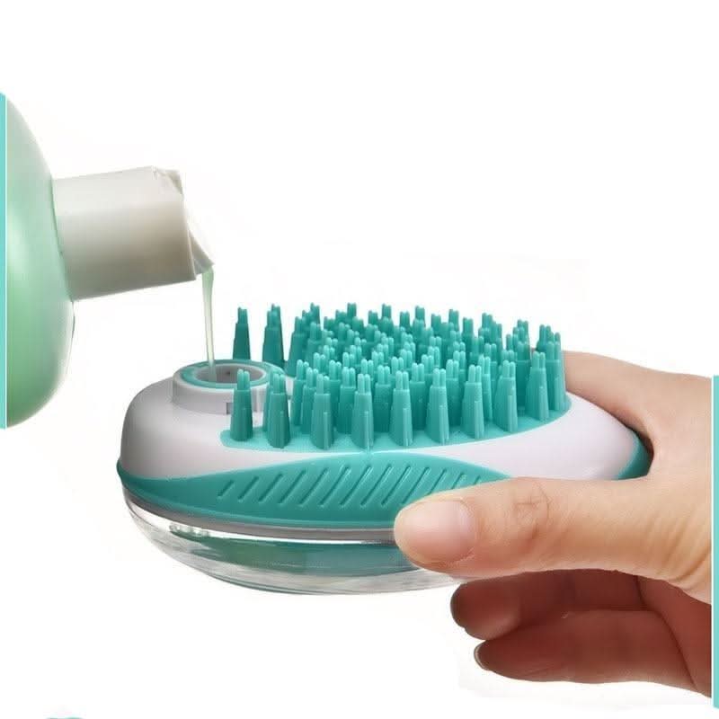Lisslune | ZORROPET – 2-in-1 Massage Brush with Soap Dispenser for Relaxed Dog Grooming