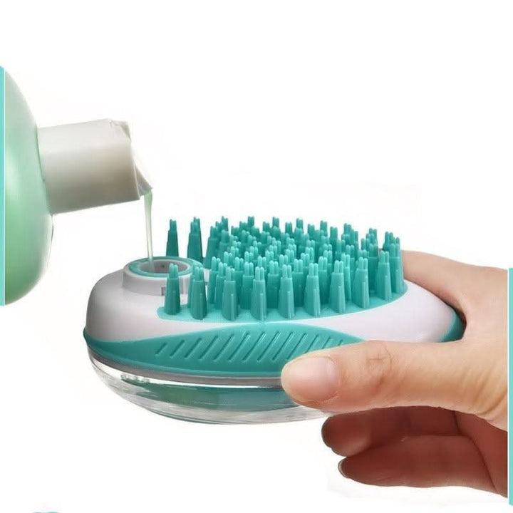 Lisslune | ZORROPET – 2-in-1 Massage Brush with Soap Dispenser for Relaxed Dog Grooming