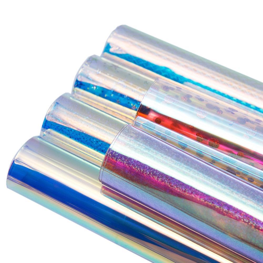 Lisslune | Iridescent PVC Synthetic Leather Jelly Fabric for Innovative DIY Creations